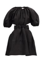 Matchesfashion.com Aje - Psychedelia Linen-blend Dupioni Mini Dress - Womens - Black