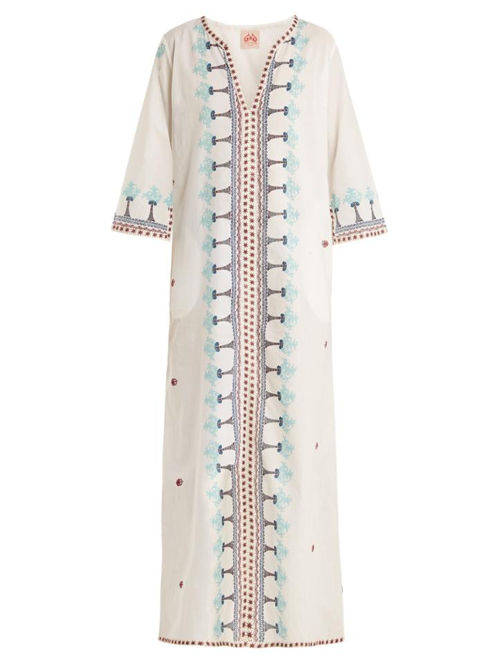 Le Sirenuse, Positano Brenda Palm Border-print Cotton Kaftan