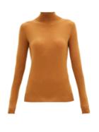 Matchesfashion.com Joseph - Cashair High-neck Cashmere Sweater - Womens - Mid Brown