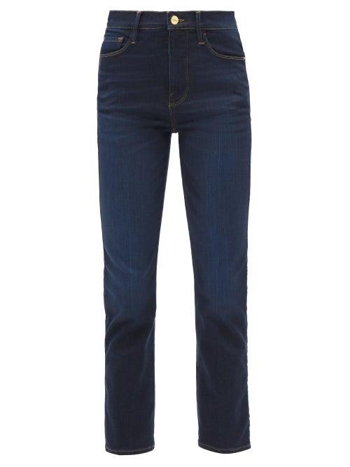 Frame - Le Sylvie High-rise Straight-leg Jeans - Womens - Dark Denim
