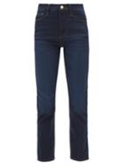 Frame - Le Sylvie High-rise Straight-leg Jeans - Womens - Dark Denim