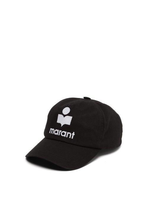 Matchesfashion.com Isabel Marant - Tyron Logo Embroidered Cotton Cap - Womens - Black