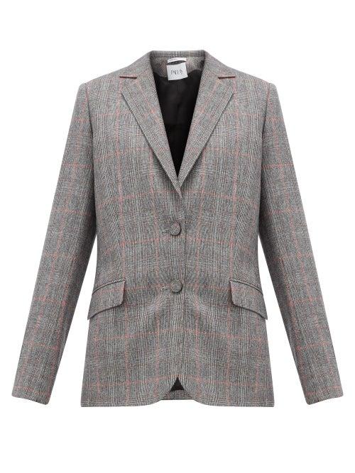 Matchesfashion.com Pallas X Claire Thomson-jonville - Fidji Tailored Single Breasted Wool Jacket - Womens - Grey Multi