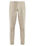Boglioli Slim-leg Cotton-blend Herringbone Trousers