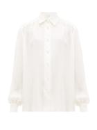 Matchesfashion.com Ryan Roche - Faux-pearl Buttoned Silk Blouse - Womens - White