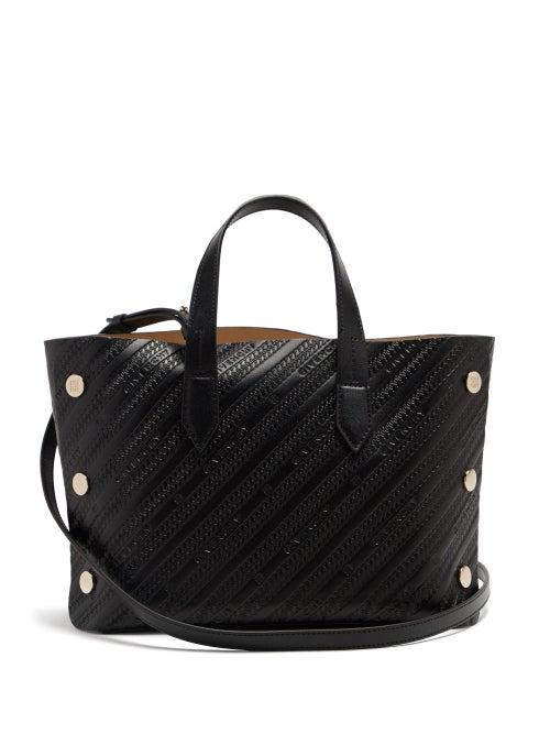 Matchesfashion.com Givenchy - Bond Mini Logo-debossed Leather Cross-body Bag - Womens - Black