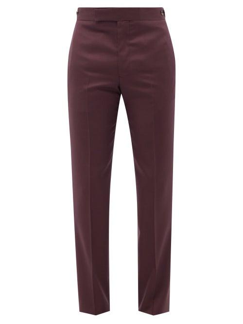 Gabriela Hearst - Sebastian Virgin-wool Twill Trousers - Mens - Burgundy