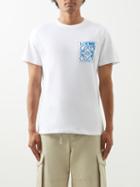 Loewe - Anagram-embroidered Cotton-blend T-shirt - Mens - White