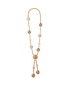 Matchesfashion.com Dolce & Gabbana - Flower & Crystal Drop Necklace - Womens - Multi