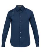 Matchesfashion.com Alexander Mcqueen - Harness Cotton Blend Shirt - Mens - Navy