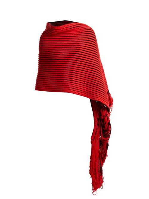 Matchesfashion.com Balenciaga - Virgin Wool Knit Scarf - Womens - Red