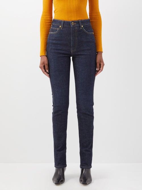 Khaite - Daria High-rise Skinny Jeans - Womens - Dark Denim