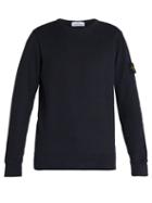 Matchesfashion.com Stone Island - Logo Patch Cotton Jersey Sweatshirt - Mens - Navy