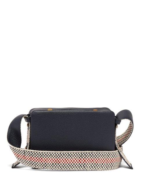 Matchesfashion.com Lutz Morris - Maya Leather Cross Body Bag - Womens - Navy Multi