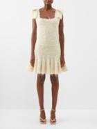 Jil Sander - Mohair-blend Boucl Mini Dress - Womens - Off White