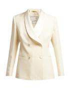 Matchesfashion.com Giuliva Heritage Collection - Dorothea Double Breasted Wool Crepe Jacket - Womens - Ivory