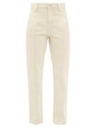 Isabel Marant Toile - Tijackom Front-seam Straight-leg Jeans - Womens - Ivory