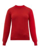 Matchesfashion.com Sara Lanzi - Patchwork Merino Wool Blend Sweater - Womens - Red