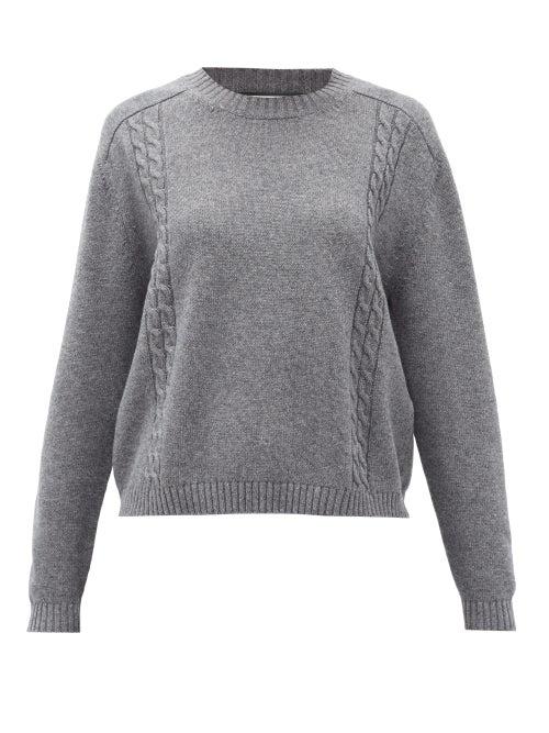 Matchesfashion.com Gucci - Cable-knit Wool Sweater - Womens - Grey Multi