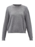 Matchesfashion.com Gucci - Cable-knit Wool Sweater - Womens - Grey Multi