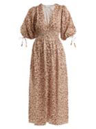 Zimmermann Melody Leopard-print Linen Dress