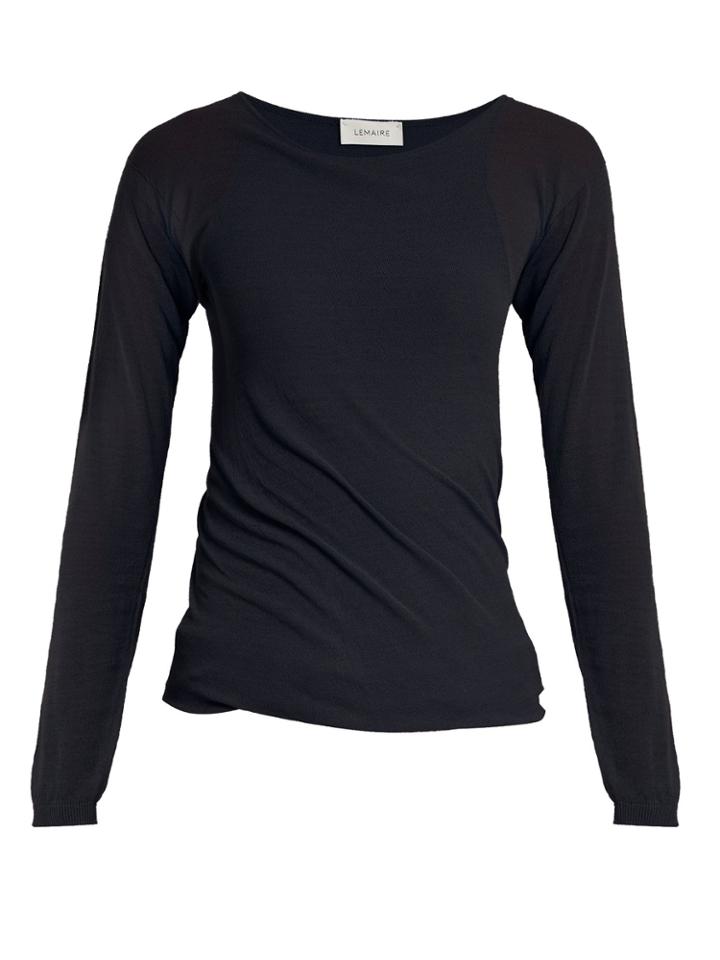 Lemaire Twisted-hem Crepe Top