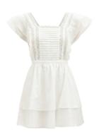 Matchesfashion.com Sir - Caprice Ruffled Cotton-blend Mini Dress - Womens - Ivory
