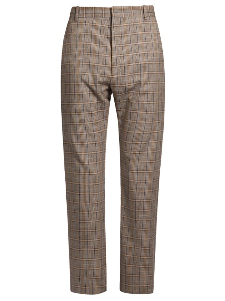 Balenciaga Straight-leg Checked Trousers