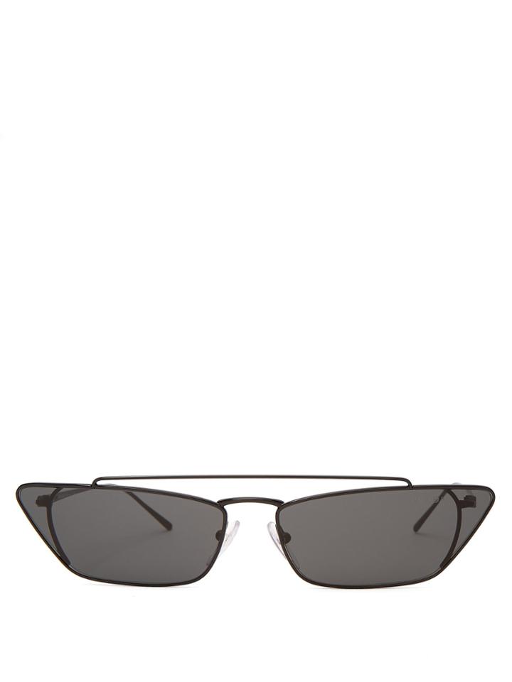 Prada Eyewear Cat-eye Metal Sunglasses