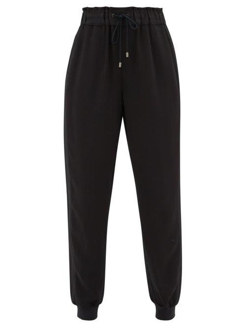 Matchesfashion.com Vaara - Clemmie Crepe Track Pants - Womens - Black
