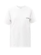 Matchesfashion.com Vetements - Front Back Logo-print Cotton-jersey T-shirt - Womens - White