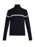 Matchesfashion.com Fusalp - Wengen Iii Zip Up Wool Sweater - Mens - Navy
