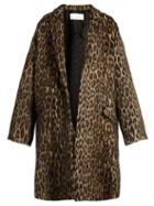 Raey Leopard-print Wool-blend Blanket Coat