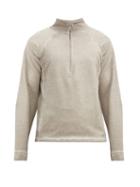 Matchesfashion.com Folk - Stand-collar Zipped Cotton-jersey Sweater - Mens - Light Grey