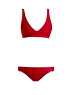 Matchesfashion.com Haight - Low Rise Triangle Bikini - Womens - Red