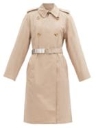 Christopher Kane - Metal-belt Cotton-gabardine Trench Coat - Womens - Beige