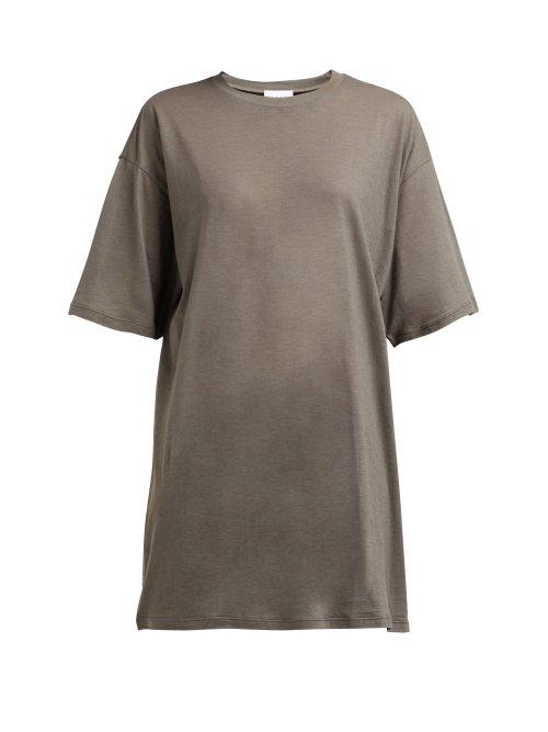 Matchesfashion.com Raey - Patti Cotton Jersey Crew Neck T Shirt - Womens - Grey