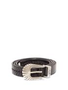Matchesfashion.com Isabel Marant - Braid Effect Leather Belt - Mens - Black