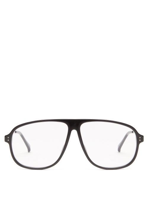 Matchesfashion.com Givenchy - Aviator Acetate And Metal Glasses - Womens - Black