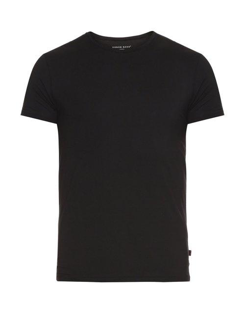 Matchesfashion.com Derek Rose - Jack Pima Cotton Crew Neck T Shirt - Mens - Black