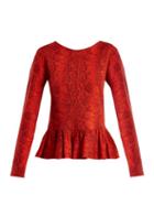 Matchesfashion.com Chlo - Python Jacquard Ruffle Hem Top - Womens - Red Print