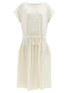 Ladies Rtw Lauren Manoogian - Tier Drawstring-waist Cotton-knit Dress - Womens - Ivory