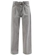 Ladies Rtw Raey - Fold Organic-cotton Dad Baggy Boyfriend Jeans - Womens - Light Grey