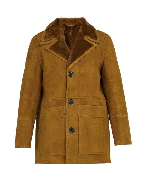 Matchesfashion.com Ami - Patch Pocket Shearling Jacket - Mens - Camel