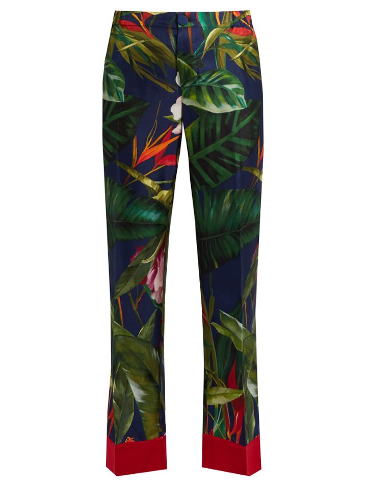 F.r.s - For Restless Sleepers Zeus Tropical Floral-print Silk Pyjama Trousers