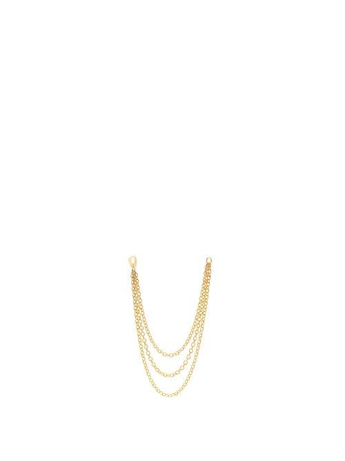 Matchesfashion.com Maria Tash - 14kt Gold Triple Chain-link Single Earring - Womens - Yellow Gold