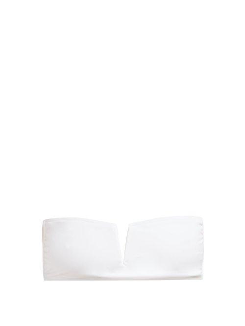 Matchesfashion.com Talia Collins - The Strapless Bandeau Bikini Top - Womens - White