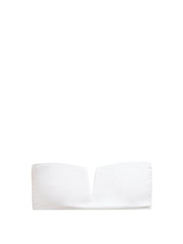 Matchesfashion.com Talia Collins - The Strapless Bandeau Bikini Top - Womens - White