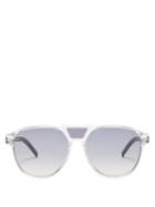 Matchesfashion.com Dior Homme Sunglasses - Blacktie Aviator Sunglasses - Mens - Clear