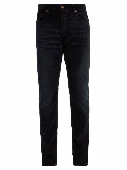 Matchesfashion.com Saint Laurent - Slim Leg Corduroy Jeans - Mens - Black